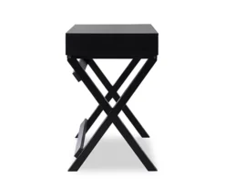 Cami Black X-Base Campaign Style Writing Desk 9 Cami Black X-Base Campaign Style Writing Desk -Home Sale Store 810543183 5