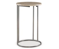 Global Designs Pewter Geometric Capiz Mosaic C Accent Table -Home Sale Store 810543213 5