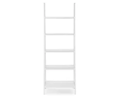 Boston White Wood 5-Shelf Ladder Bookcase 7 Boston White Wood 5-Shelf Ladder Bookcase -Home Sale Store 810543215 3