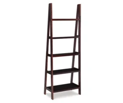 Boston Espresso 5-Shelf Wooden Ladder Bookcase -Home Sale Store 810543223 4