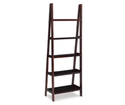 Boston Espresso 5-Shelf Wooden Ladder Bookcase -Home Sale Store 810543223 A0 1