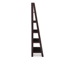 Boston Espresso 5-Shelf Wooden Ladder Bookcase -Home Sale Store 810543223 A0 2