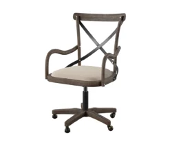 Radley Cafe Gray Wash X-Back Swivel Office Chair -Home Sale Store 810543227 4