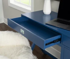 Kari Royal Blue 4-Drawer Office Desk -Home Sale Store 810543245 A0 8
