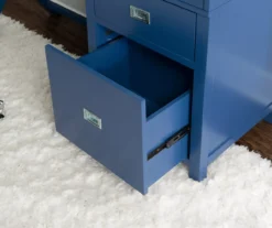 Kari Royal Blue 4-Drawer Office Desk -Home Sale Store 810543245 A0 9