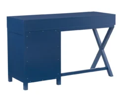 Kari Royal Blue 4-Drawer Office Desk -Home Sale Store 810543245 A4 4