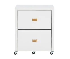 Kari White 2-Drawer Rolling Filing Cabinet -Home Sale Store 810543247 3