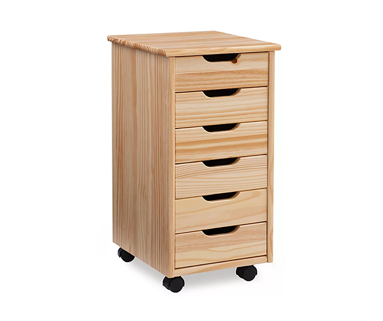 Craft Mate Natural Wood 6-Drawer Rolling Storage Cart 1 Craft Mate Natural Wood 6-Drawer Rolling Storage Cart