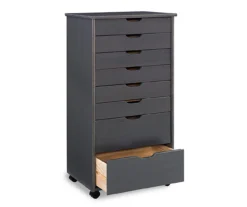 Craft Mate Gray Wood 8-Drawer Rolling Storage Cart 9 Craft Mate Gray Wood 8-Drawer Rolling Storage Cart -Home Sale Store 810543293 5