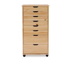 Craft Mate Natural Wood 8-Drawer Rolling Storage Cart -Home Sale Store 810543300 3