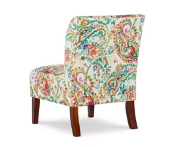 Danna Multicolor Upholstered Paisley Curved Back Slipper Chair -Home Sale Store 810543301 4