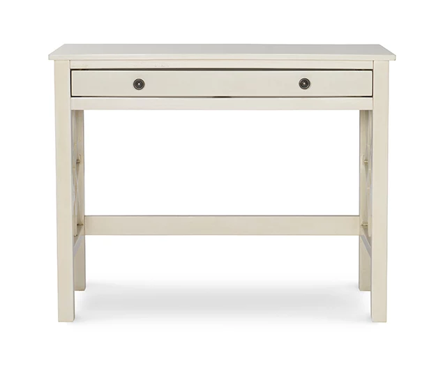 Brynn Antique White Geometric Writing Desk 3 Brynn Antique White Geometric Writing Desk - Image 3