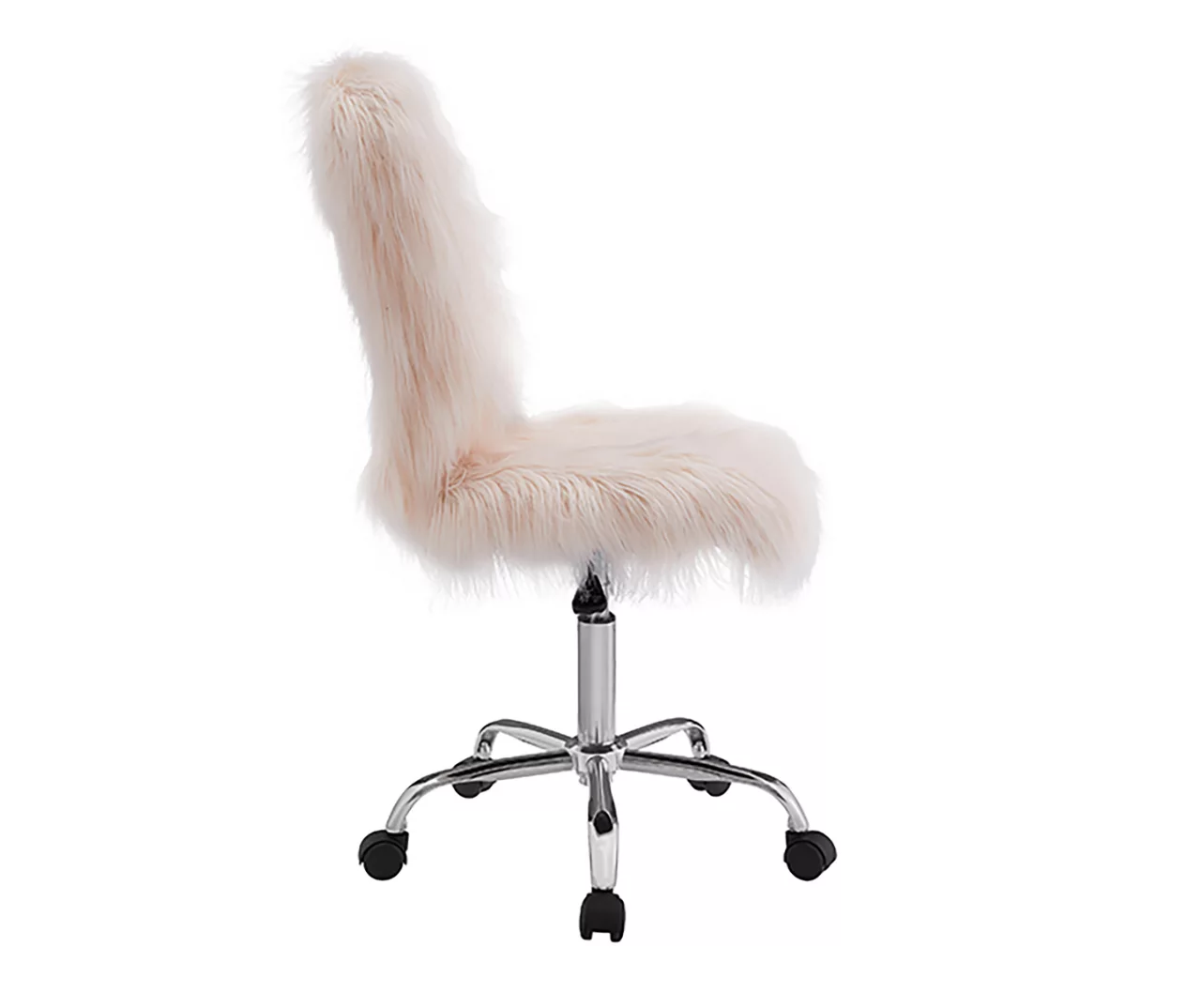 Comfort Home Blush Pink Faux Fur Swivel Chair 5 Comfort Home Blush Pink Faux Fur Swivel Chair - Image 5