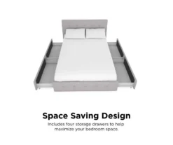 Atwater Living DHP Ryder Linen Upholstered Bed With Storage -Home Sale Store 810543649 1