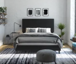 Atwater Living DHP Jazmine Black Faux Leather Upholstered Bed -Home Sale Store 810543813 5