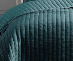 Crinkle Channel-Quilted Moonstone Coverlet Comforter Set -Home Sale Store 810547732 4