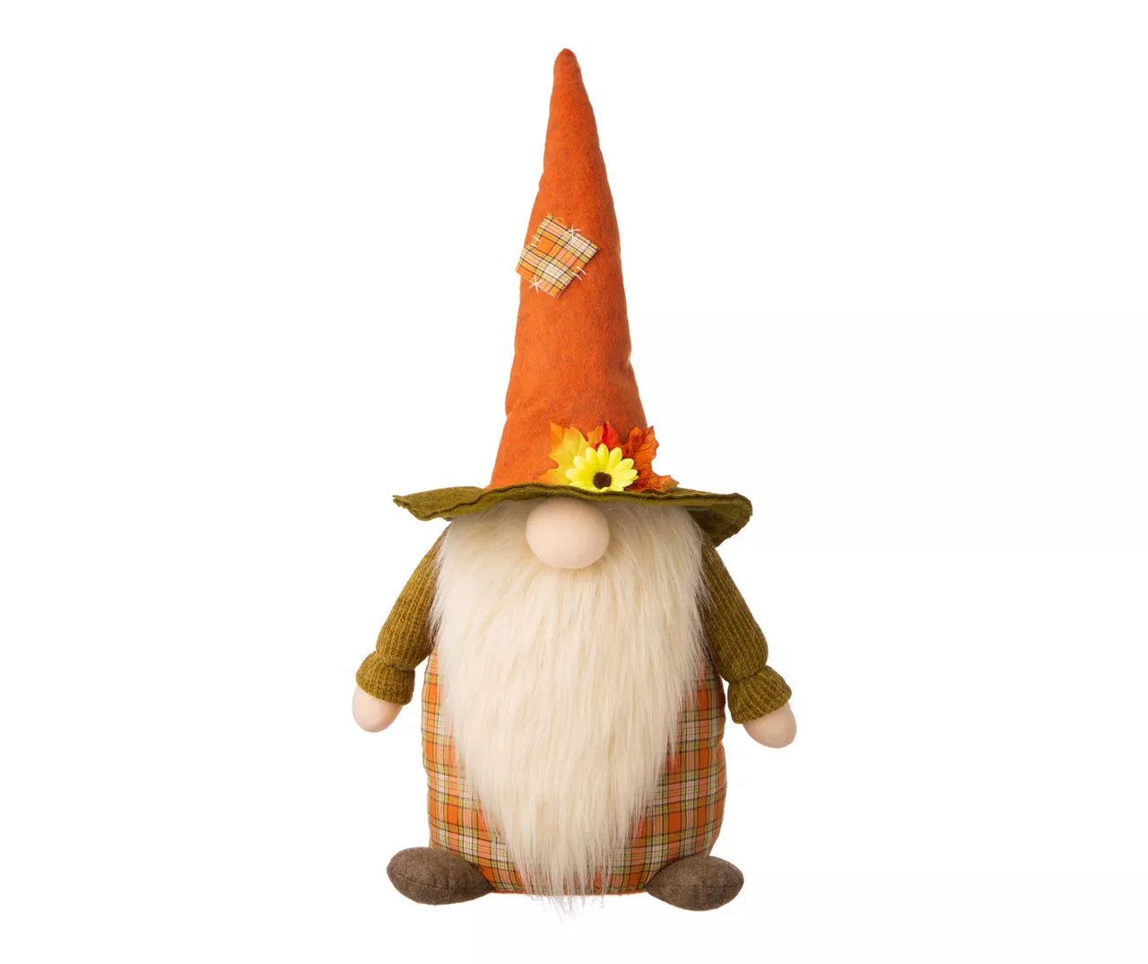 24" Fall Plaid Gnome Standing Decor 1 24" Fall Plaid Gnome Standing Decor