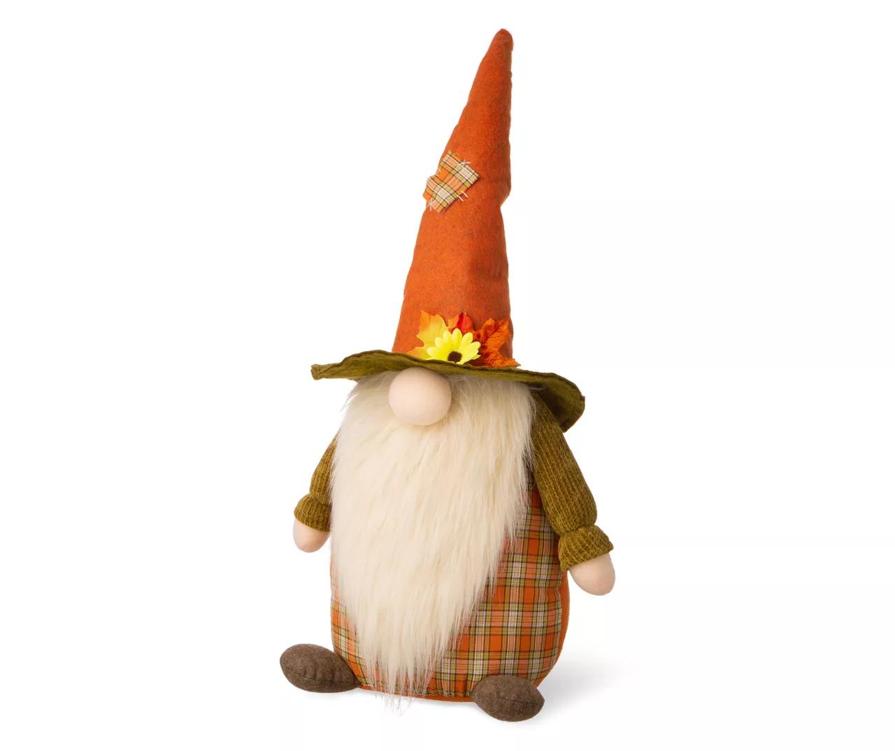 24" Fall Plaid Gnome Standing Decor 5 24" Fall Plaid Gnome Standing Decor - Image 5