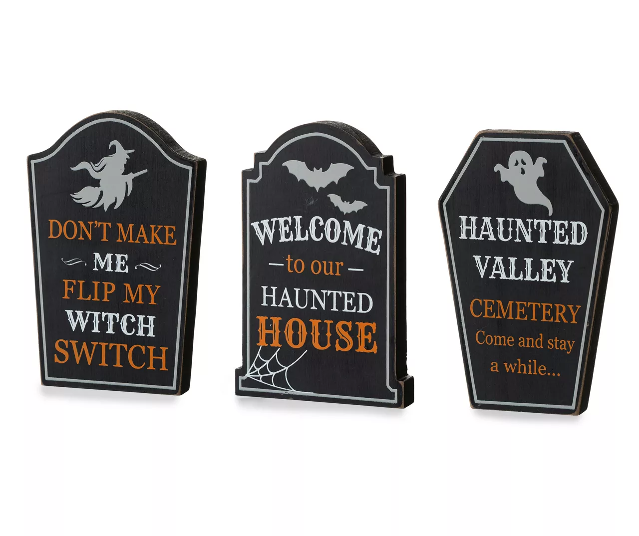 Halloween Sentiments 3-Piece Tombstone Tabletop Decor Set 1 Halloween Sentiments 3-Piece Tombstone Tabletop Decor Set