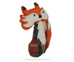 Northlight Plaid Sitting Fox Plush Tabletop Decor -Home Sale Store 810548124 1