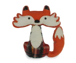 Northlight Plaid Sitting Fox Plush Tabletop Decor