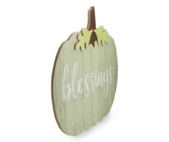 "Blessings" Green Pumpkin Hanging Wall Decor -Home Sale Store 810548184 3