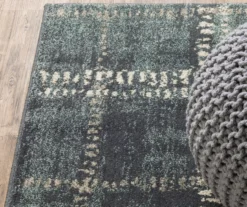 Carissa Blue & Gray Modern Squares Area Rug -Home Sale Store 810551338 3