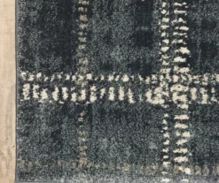 Carissa Blue & Gray Modern Squares Area Rug -Home Sale Store 810551339 2