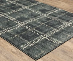 Carissa Blue & Gray Modern Squares Area Rug -Home Sale Store 810551339 8