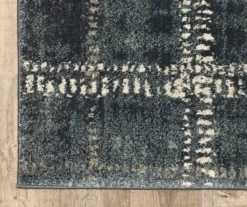 Carissa Blue & Gray Modern Squares Area Rug -Home Sale Store 810551340 2