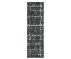 Carissa Blue & Gray Modern Squares Area Rug -Home Sale Store 810551340