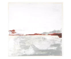 Gray & Brown Abstract Landscape Framed Canvas