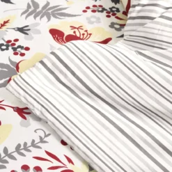 Blooming Garden Gray & Red King 5-Piece Comforter Set -Home Sale Store 810552897 3