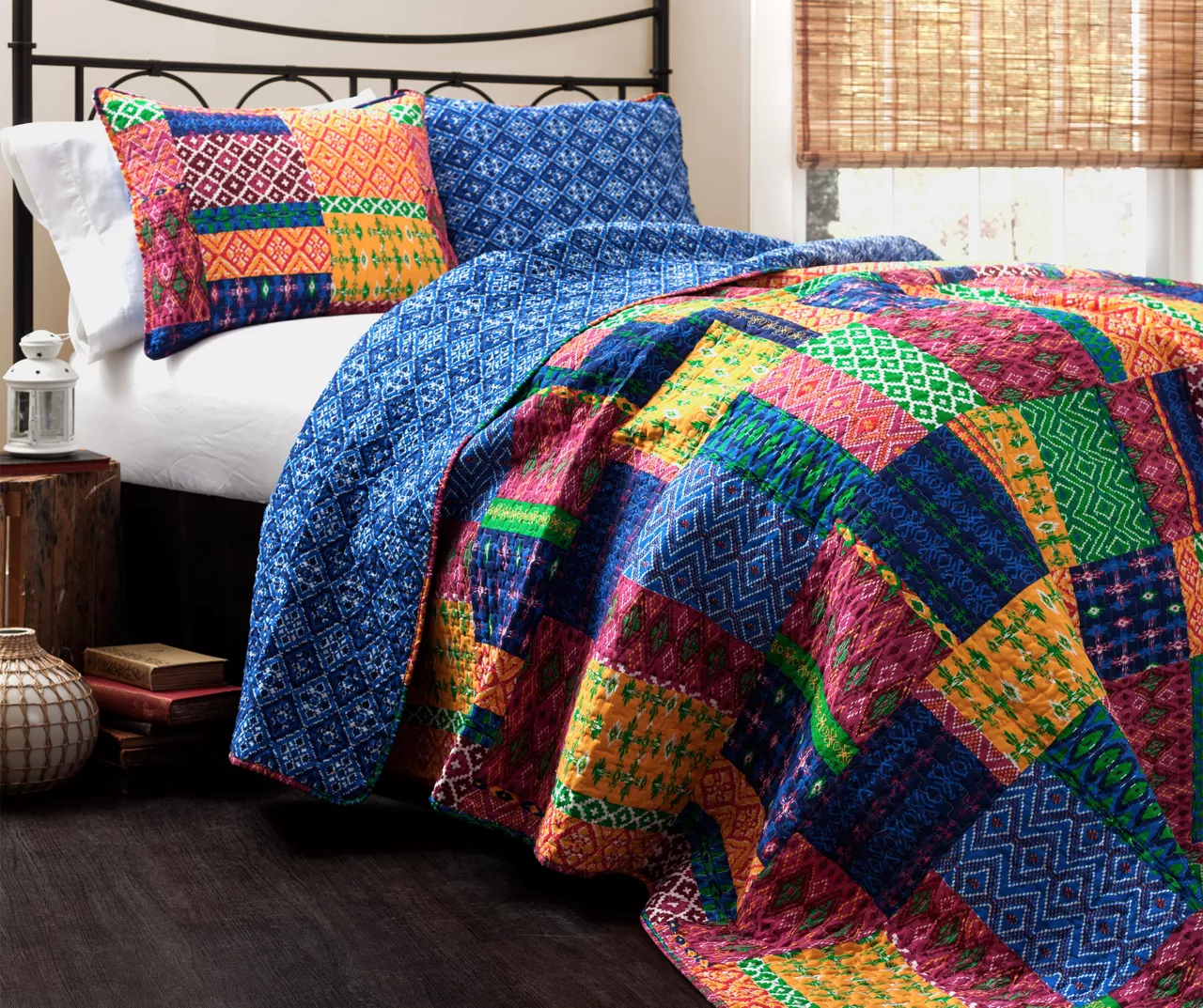Misha Geometric Patchwork 3-Piece Quilt Set 2 Misha Geometric Patchwork 3-Piece Quilt Set - Image 2