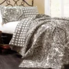 Aubree Black & White Full/Queen 3-Piece Quilt Set