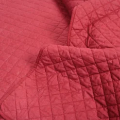 Ava Red Diamond-Quilted Full/Queen 3-Piece Quilt Set 10 Ava Red Diamond-Quilted Full/Queen 3-Piece Quilt Set -Home Sale Store 810552962 3