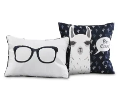 Navy & White Llama Pattern Block Full/Queen 5-Piece Quilt Set 14 Navy & White Llama Pattern Block Full/Queen 5-Piece Quilt Set -Home Sale Store 810552997 11