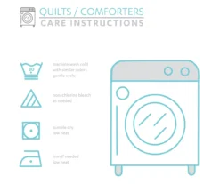 Navy & White Llama Pattern Block Full/Queen 5-Piece Quilt Set 17 Navy & White Llama Pattern Block Full/Queen 5-Piece Quilt Set -Home Sale Store 810552997 41