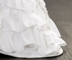 Kemmy White Ruffle Twin 2-Piece Quilt Set -Home Sale Store 810553407 3