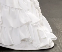 Kemmy White Ruffle Twin 2-Piece Quilt Set -Home Sale Store 810553407 31