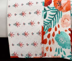 White & Red Poppy Garden Full/Queen 3-Piece Quilt Set -Home Sale Store 810553414 2