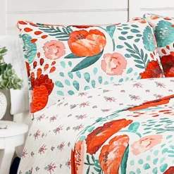 White & Red Poppy Garden Full/Queen 3-Piece Quilt Set -Home Sale Store 810553414 31