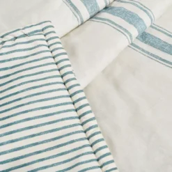 Farmhouse Beige & Blue Stripe Throw, (50" X 60") -Home Sale Store 810553559 31