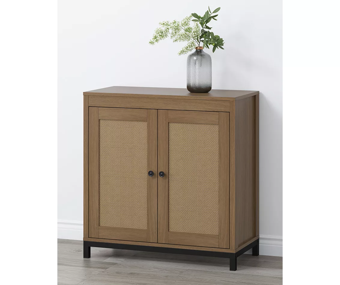 Real Living Seven Hills Cane Door Storage Cabinet 1 Real Living Seven Hills Cane Door Storage Cabinet