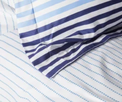 Blue & Red Stripe Microfiber King 9-Piece Bed-in-a-Bag Set -Home Sale Store 810563034 810563033 810563032 810563031 3