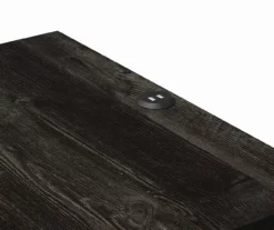 Silverton Black Oak Nightstand With USB Charging -Home Sale Store 810569984 3