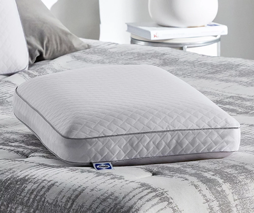 White Quilted Memory Foam Pillow 2 White Quilted Memory Foam Pillow - Image 2
