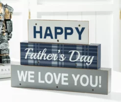 "Happy Father's Day" LED Stack Block Tabletop Decor -Home Sale Store 810574262 3