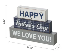 "Happy Father's Day" LED Stack Block Tabletop Decor -Home Sale Store 810574262 5