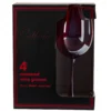 Cellini Red Luster Stemmed Wineglasses, 4-Pack